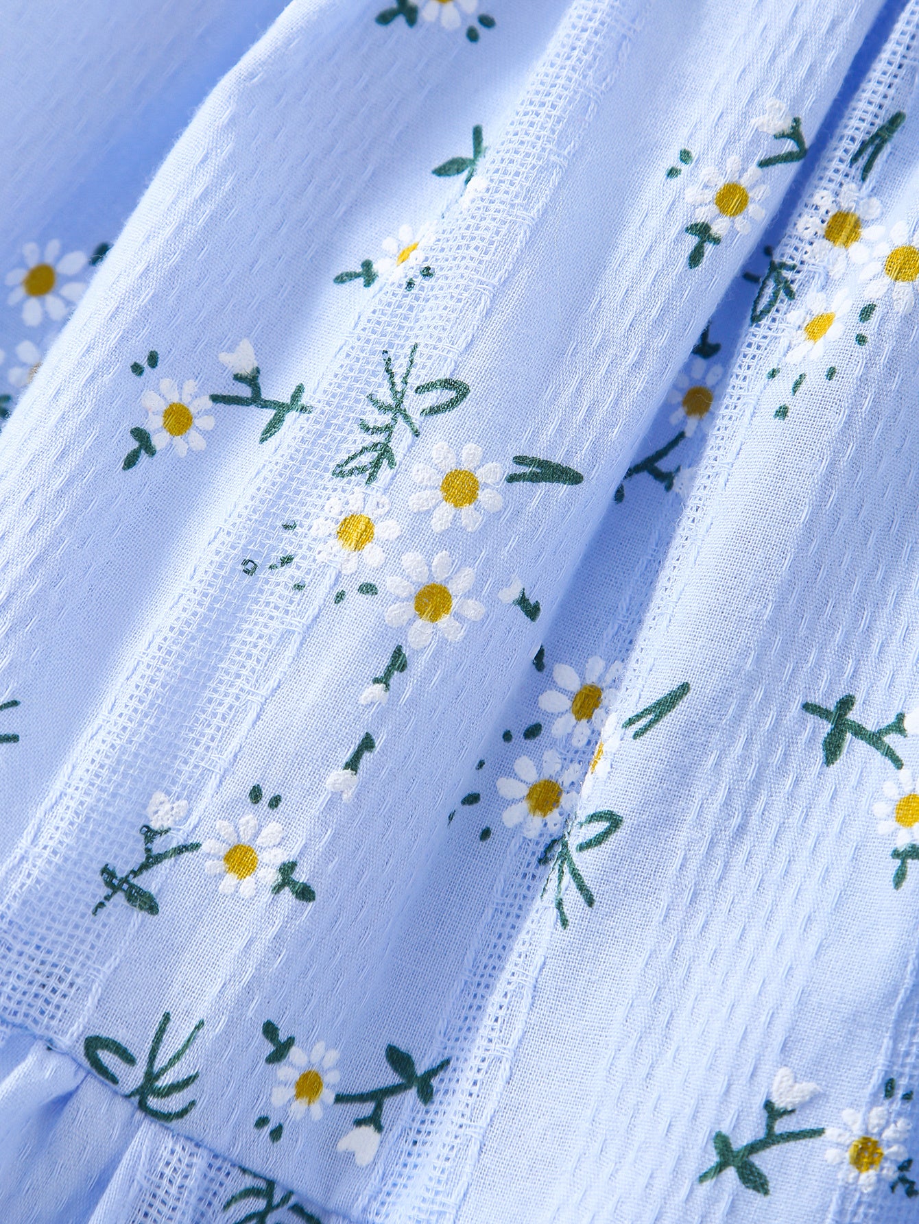 3pcs Casual Baby Girl Blue Dress Set, Small Floral Print and Ruffled Hem Design, with Cute Bag Bow Decoration and Sun Hat, Spring/Summer Princess Drdoor Wedding Occasion, Sister and Little Sister Dresses, Gift