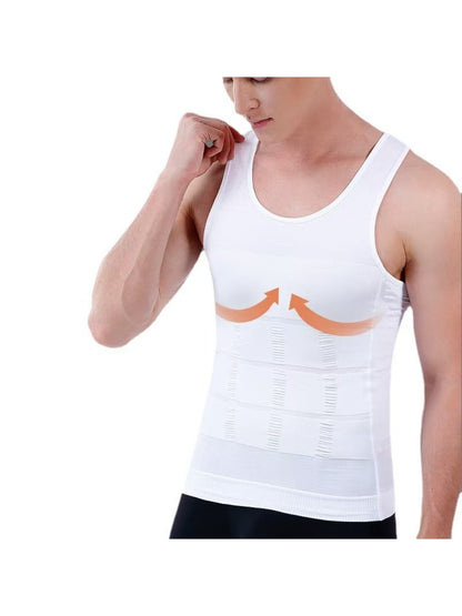 5pcs Compression Shirts for Men for Body Shaper, Tight Abdominal Control Underwear, Workout Vest, Abs Underwear, Shaper, Breast Correction Shirts for Men