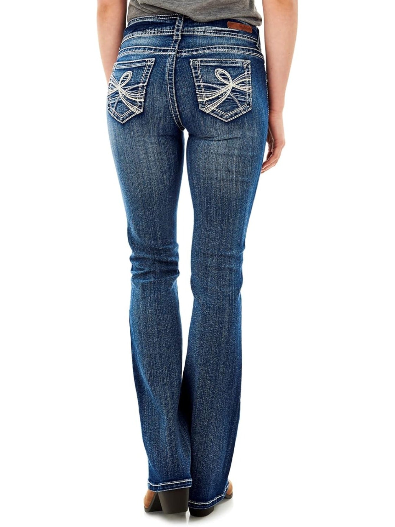 1-Pack Wallflower Women'S Luscious Curvy Bootcut Jeans - Mid-Rise Insta Stretch Denim, Size Inclusive for Daily Wear, Casual Outings & Dating