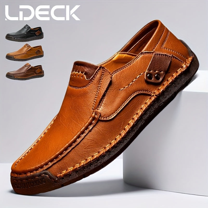 [Breathable Slip-On Loafers] New Hand-Stitched Men's Outdoor Casual Shoe Slip-On Shoe Spring Low-Cut Breathable Plus Size Loafers