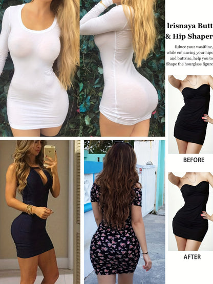 Plus Size Women Shapewear Control Panties Body Shaper Butt Lifter Padded Hip Enhancer Seamless Underwear Hi- Waist Short
