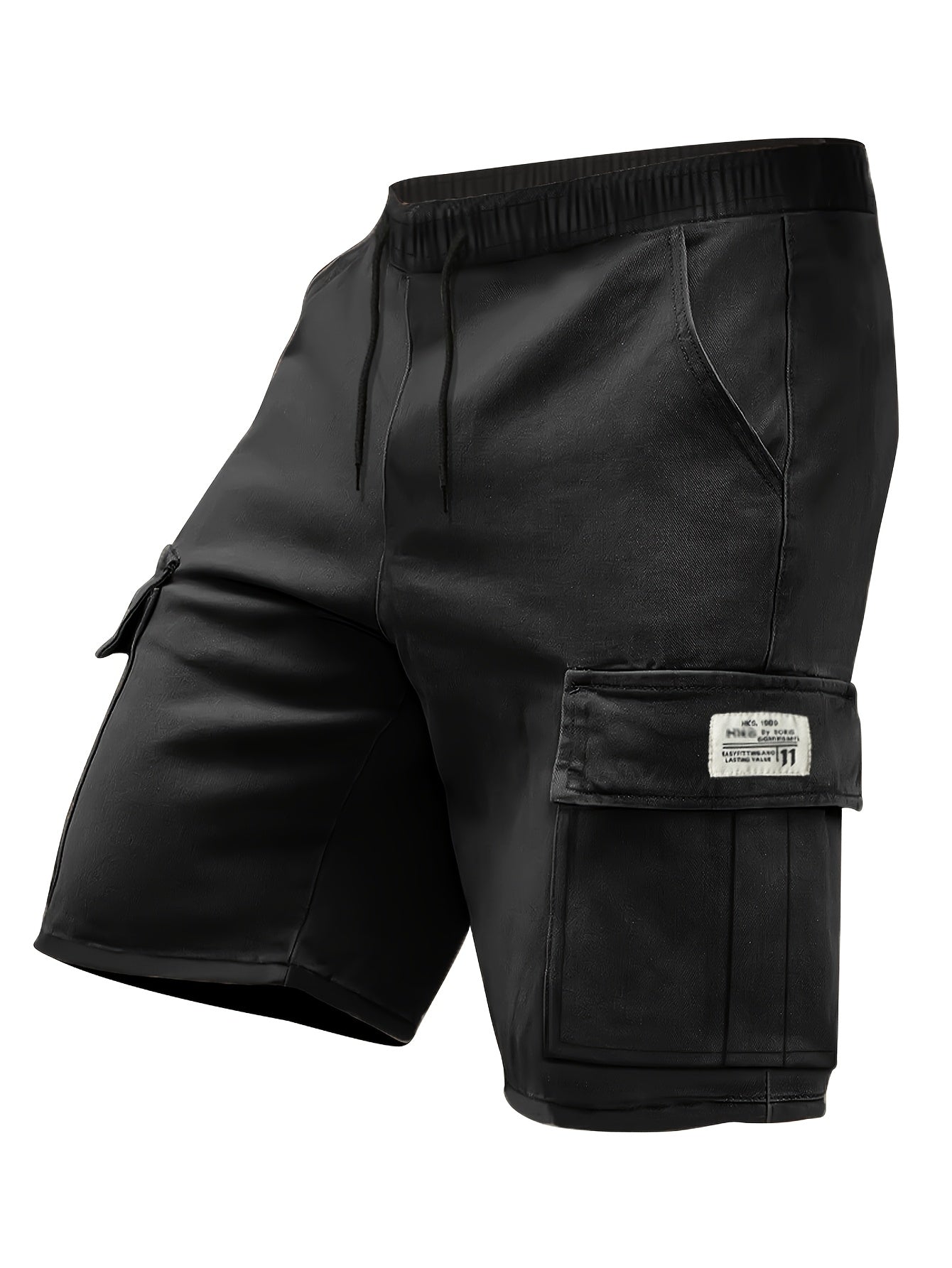 Men's Grey Polyester Cargo Shorts - product view 37