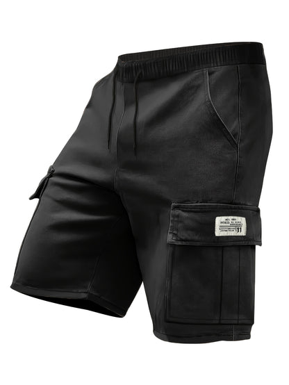 Men's Grey Polyester Cargo Shorts - product view 37
