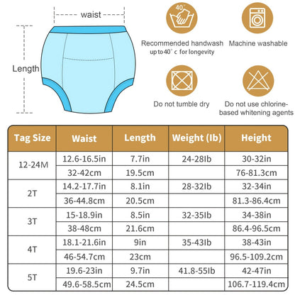 Boys' Reusable Training Pants - 6-Pack Cotton