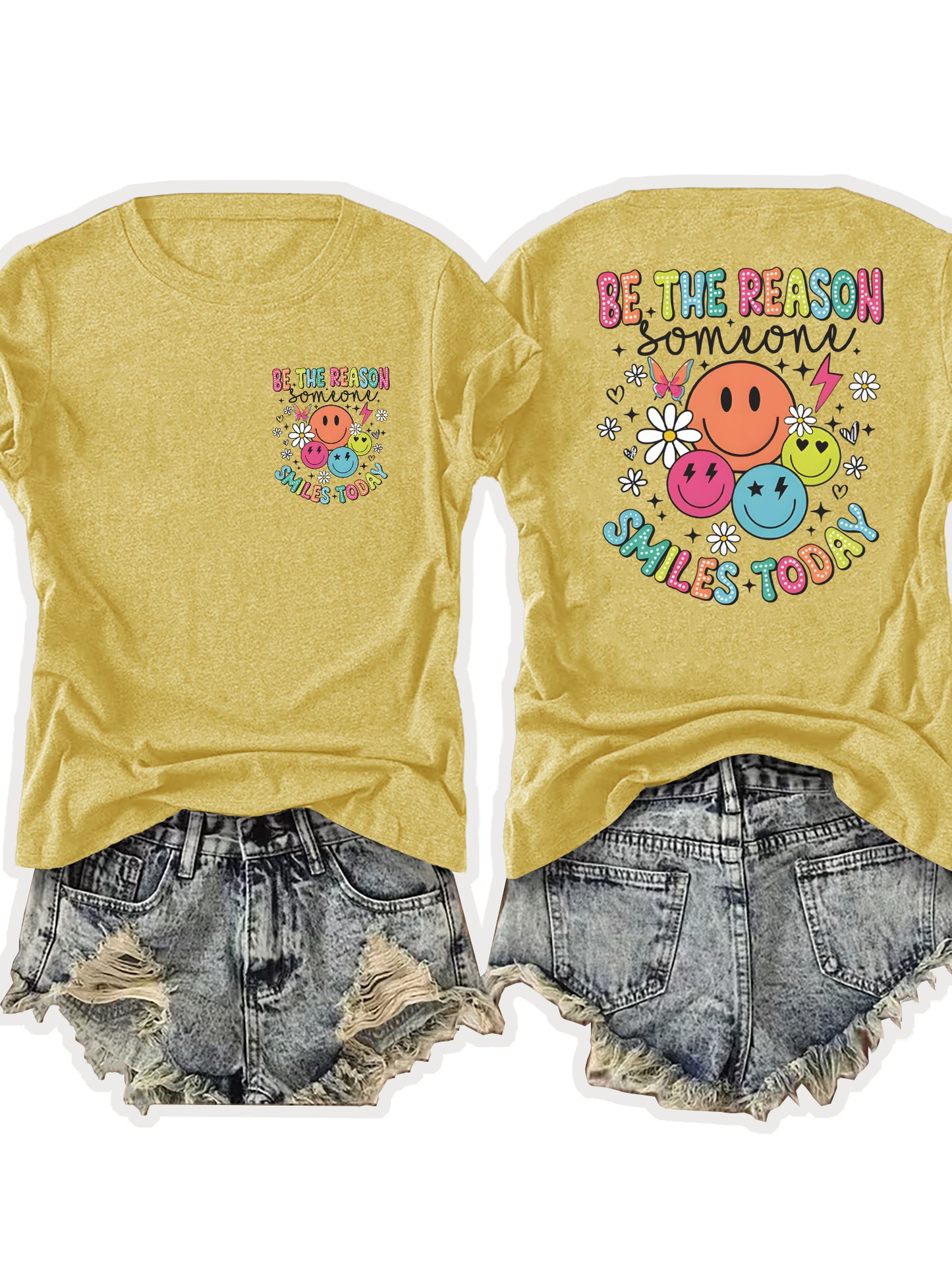 Women'S Casual Sports T-Shirt | Fun smiling Face Design, Lightweight & Breathable Fabric, Perfect For Beach And Park Outings - A Versatile And Trendy Addition To Your Wardrobe For Endless Joyful Adventures