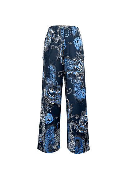 Women'S Summer New Casual Small Floral Patchwork Cute Women'S Loose Long Pants