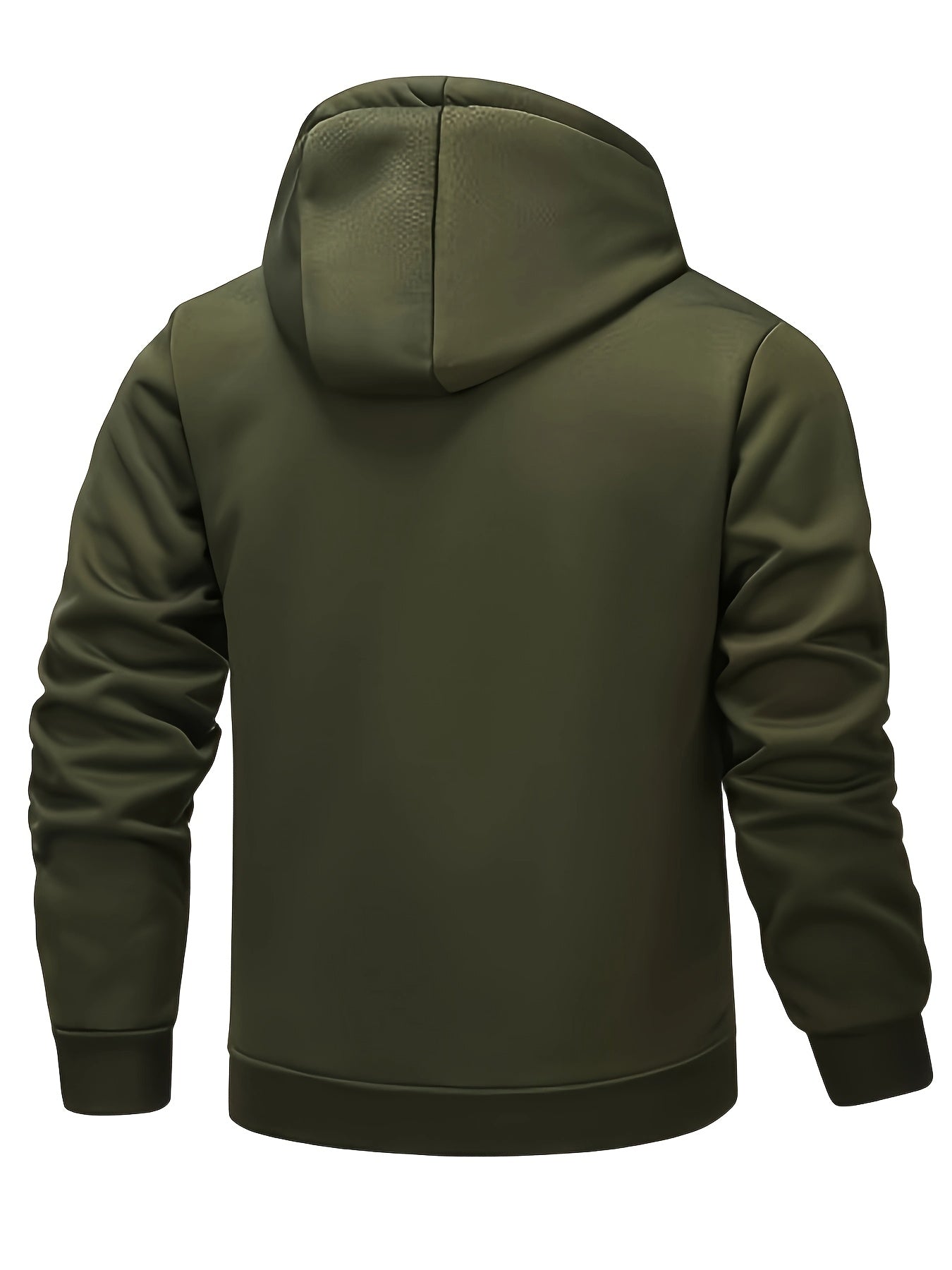 Men'S Fleece Lined Hooded Anorak | Thermal Winter Jacket, 2025 New Warm Windbreaker, Four-Season Cold Weather Coat, Regular Fit, Fabric