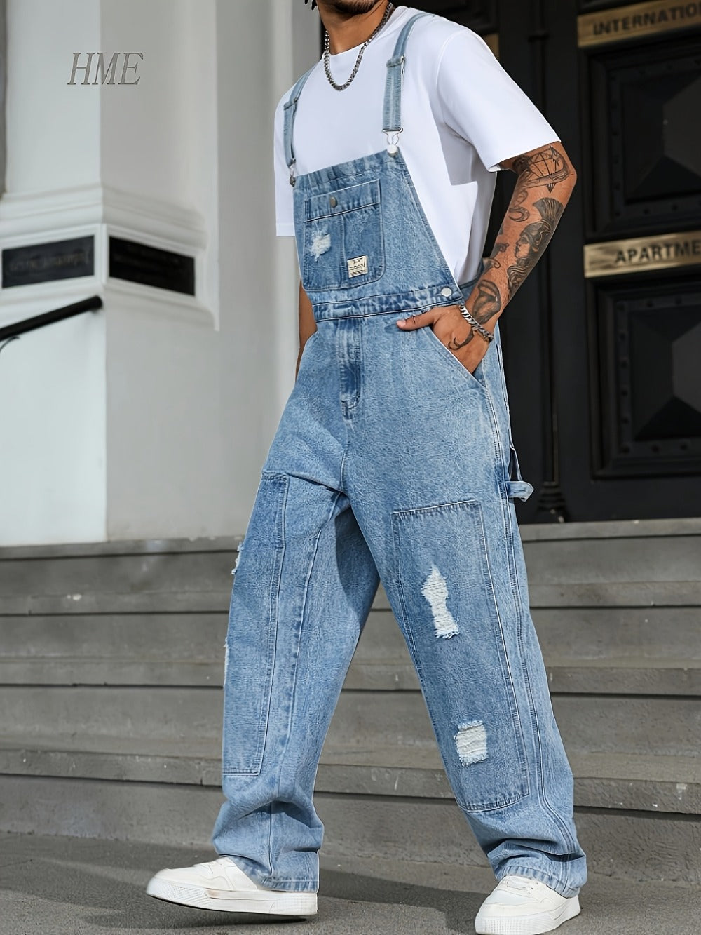 Men's Denim Overalls - Pocket Detail 907237