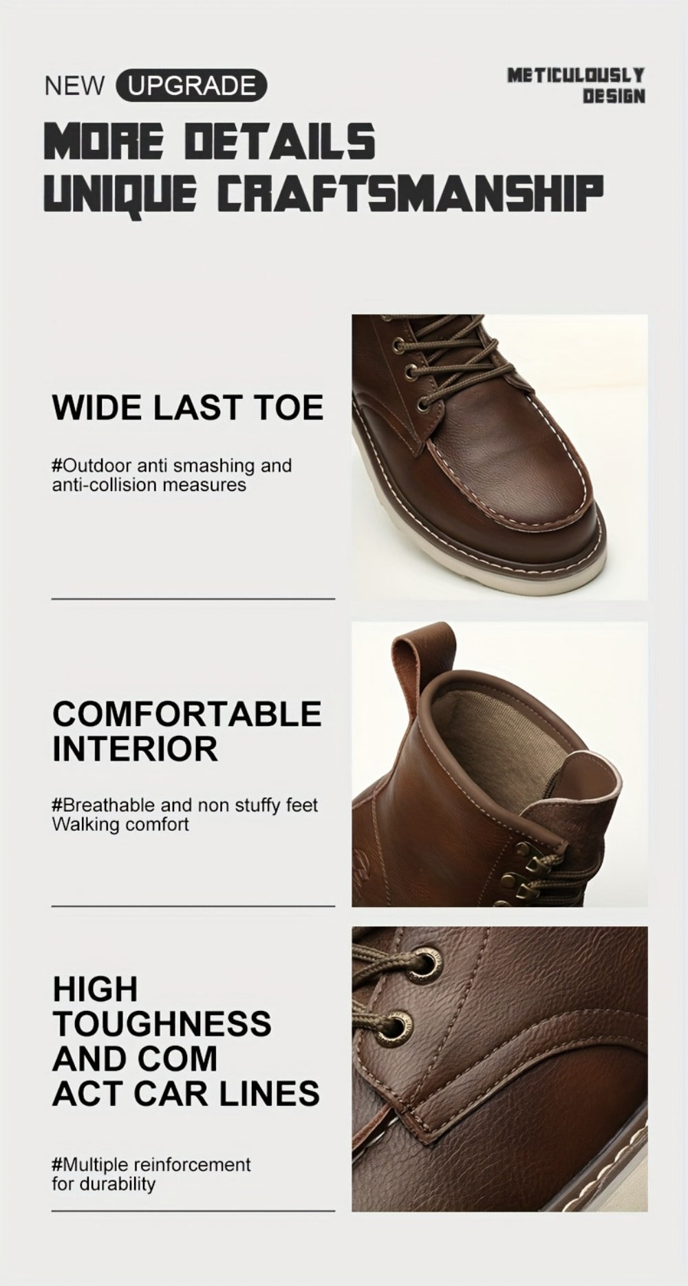 Men's Work & Safety Boots - Puncture Resistant & Non-Slip Sole 061221