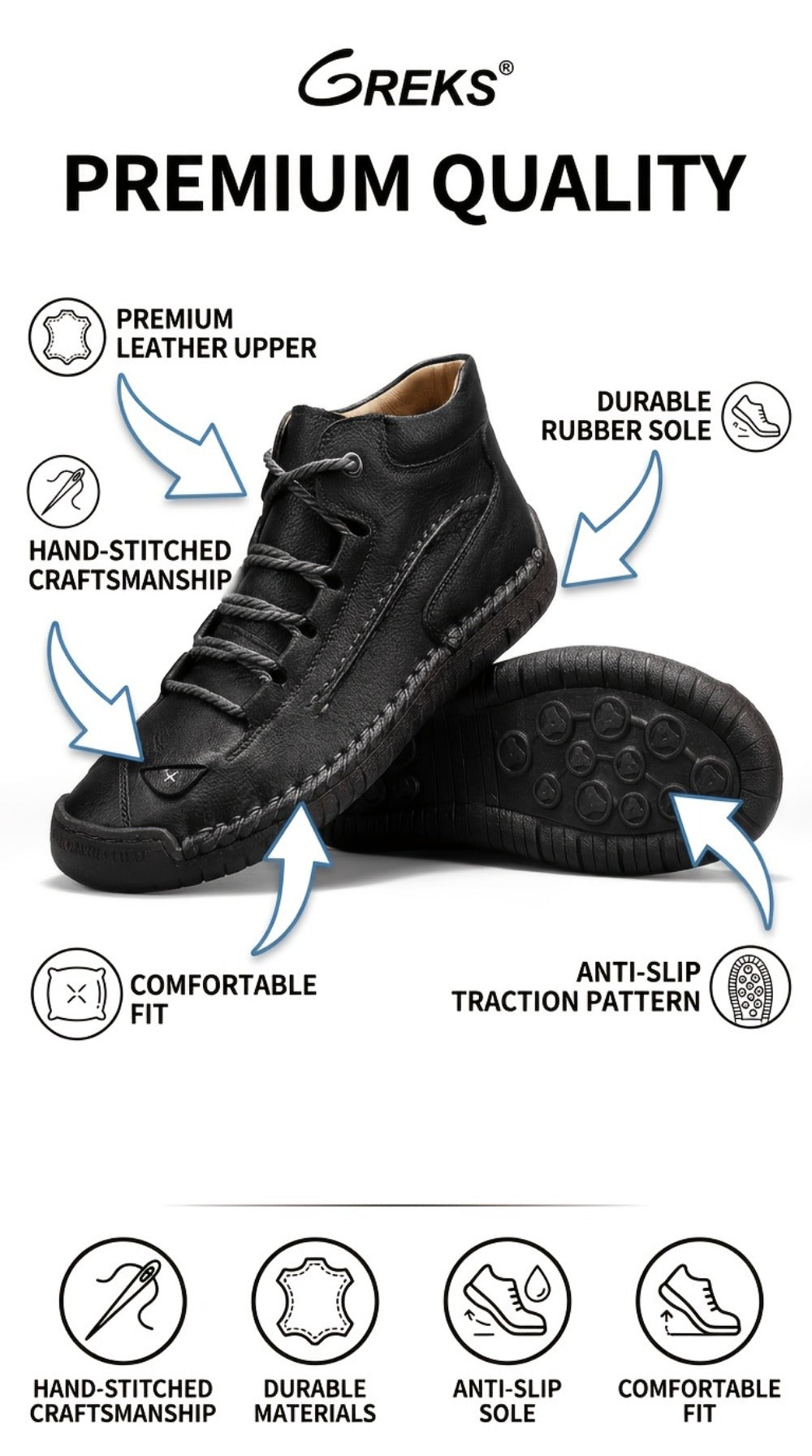 Men's Boots - Breathable Comfort & Lightweight Design