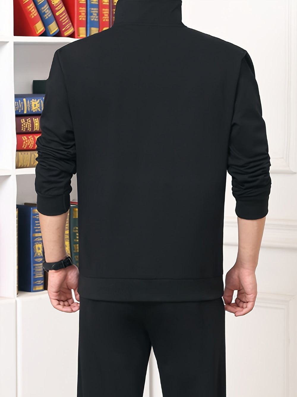 Men's Stand Collar Zip-Up Jacket - Regular Fit Transitional Layer