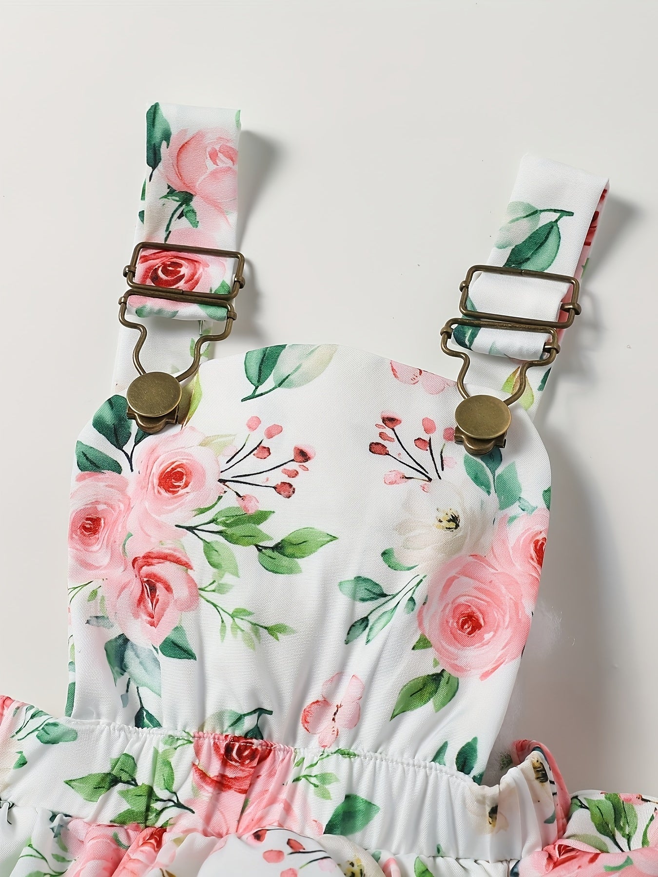 Newborn Baby Girl Clothes Infant Dress Outfit Summer Romper Flower Print Jumpsuit Headband Overall Skirt Clothing Set