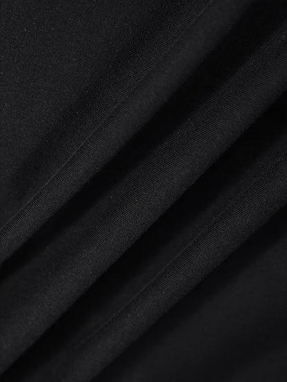 Women's Black Polyester Printed Striped T-Shirt - product view 7