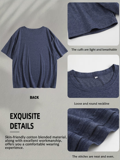 Plus Size Women's Clothing Blend Christmas Print Fun Holiday T-Shirt Women's Casual Loose Top Holiday Party Outfit Fashion Seasonal Pattern T-Shirt Comfortable Soft Plus Size Shirt Suitable for Winter Celebrations