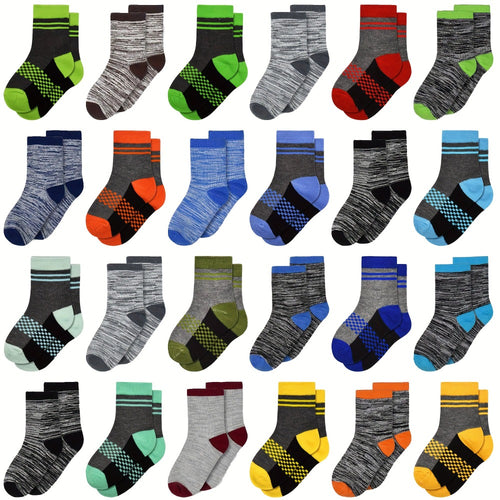 Kids' Athletic Baby & Kids Socks - 24-Pair Pack