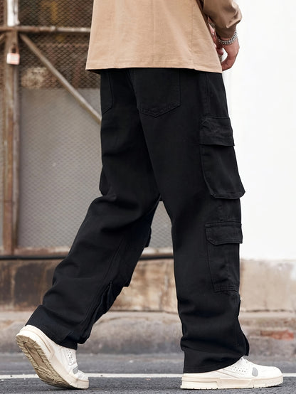 Men'S Cargo Pants Featuring Various Pockets - Made from a, Suitable for Casual Wear Throughout The Year