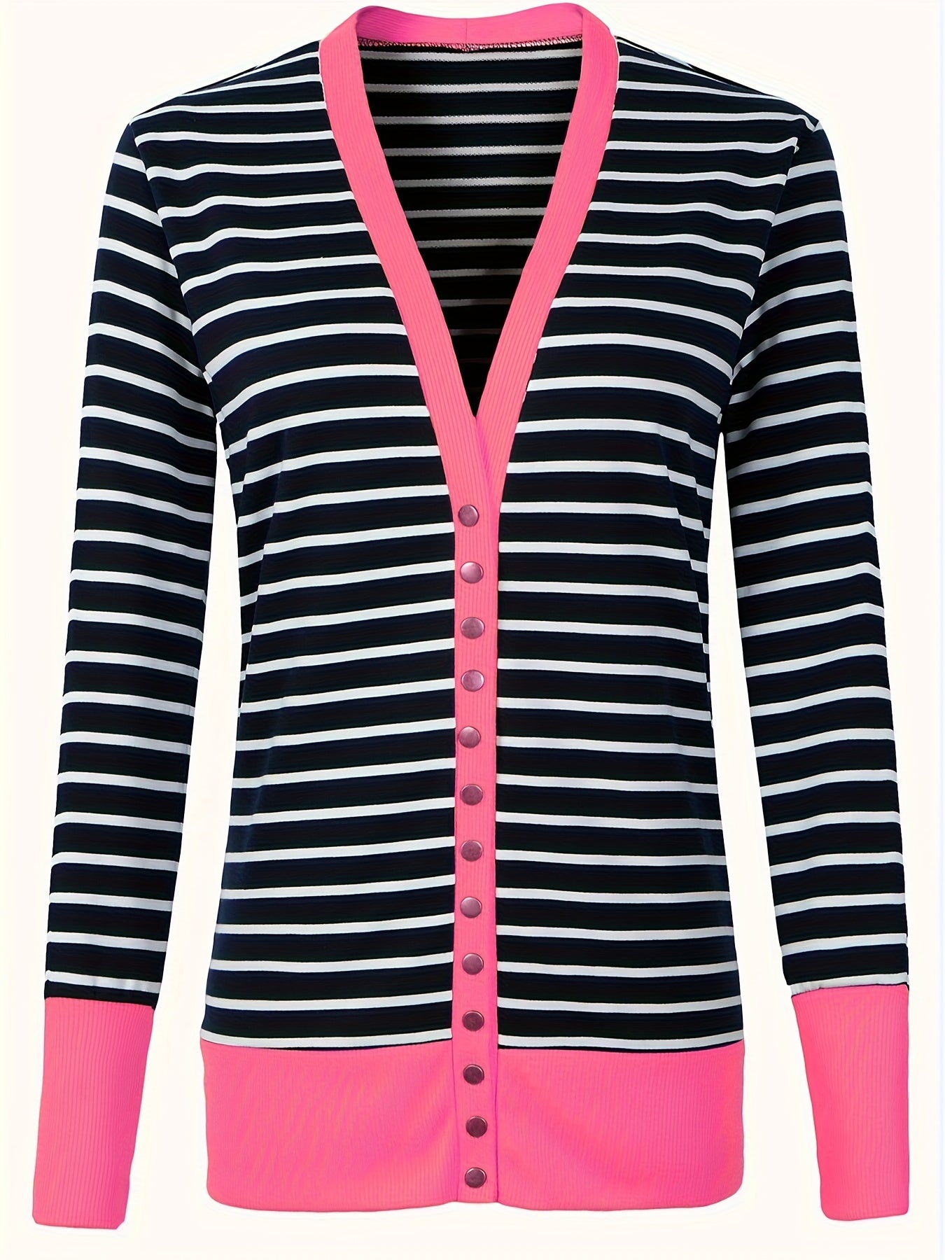 Women'S Button Cardigan Long Sleeve Tops Shirts Outwear Solid Ribbed Open Front Cardigan Sweaters