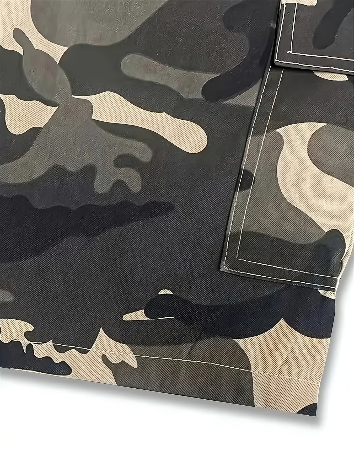 [Father'S Day Gift Choice] 3pcs Camo Cargo Shorts for Men, Knee-Length Shorts with Flap Pockets And for Hiking, Hunting, Fishing, Work Shorts for All Outdoors Activities
