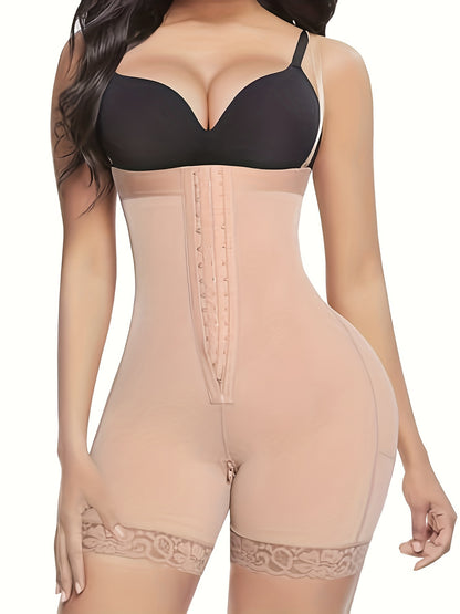 Front Button Lace Decorative Vest Shapewear Abdominal Control Hip Lifting Integrated Waistband Women's Underwear And Shapewear