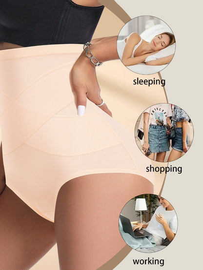 Women’s Plus Size High-Waist Shapewear Briefs - Tummy Control Support