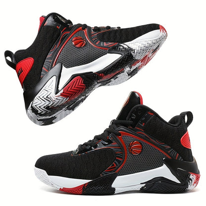 Sneakers, Men's High-top Basketball Shoes, Lightweight And Breathable Sports Shoes, with Breathable Mesh Upper And Laced Closure, Suitable for Professional And Casual Games, Basketball Training, Running And Walking, And for Outdoor Wear Throughout