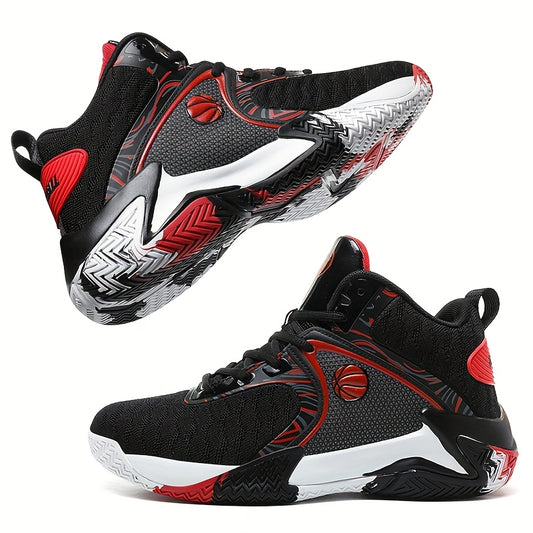 Sneakers, Men's High-top Basketball Shoes, Lightweight And Breathable Sports Shoes, with Breathable Mesh Upper And Laced Closure, Suitable for Professional And Casual Games, Basketball Training, Running And Walking, And for Outdoor Wear Throughout