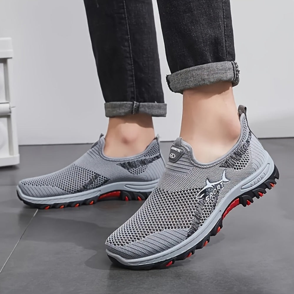 Men's Athletic Shoes - Breathable Comfort & Slip-On Ease