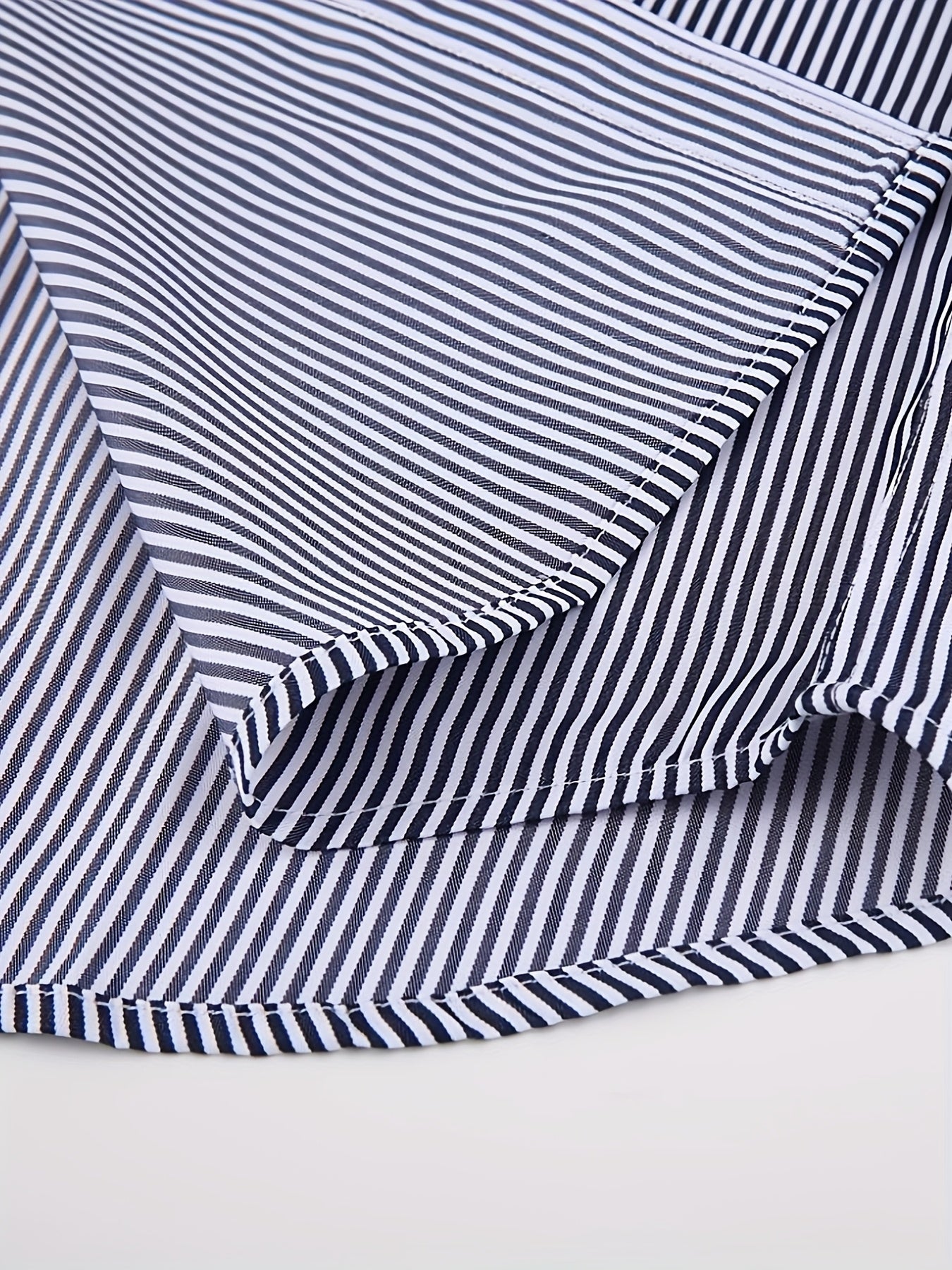 Men'S Striped Dress Shirt Long Sleeve - Premium Formal Shirt for Business, Weddings & Events, Lapel Collar, Single-Breasted, Wrinkle Resistant, Comfort Fit, Classic Office And Party Attire