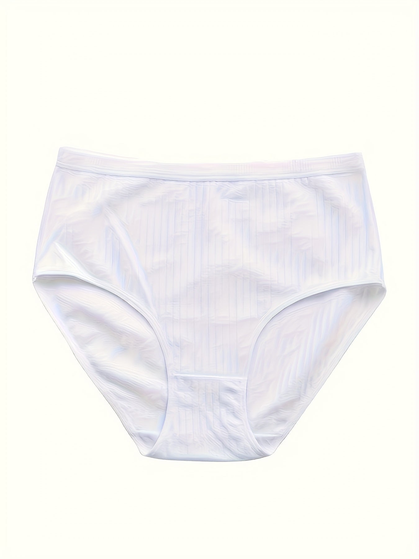 8pcs of Solid Seamless Ribbed Briefs, Easy And Comfortable Breathable Stretchy Underwear, Women'S Lingerie And Undergarments