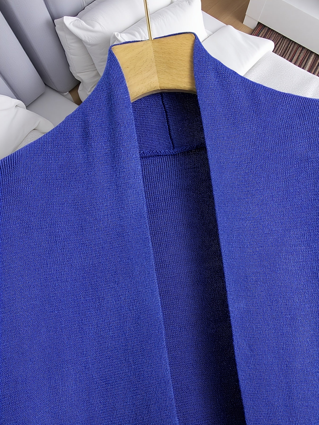 New Autumn And Winter Women'S Loose Set, Including Long Wide-Leg Pants, a Shawl Cardigan, And a High-Neck Vest Sweater, a Fashionable Three-Piece Set