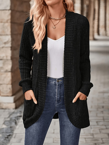 [Orientation] Elegant Orientation + Fashionable Loose Casual Solid Color Thread Pocket Splicing Long Sleeve Blouse