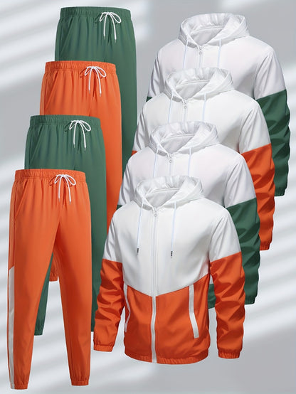 Men's Sportswear Set 8-Piece - Zipper Pocket Styles
