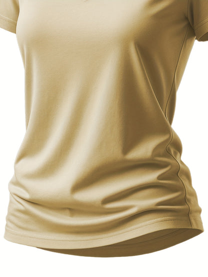 Women'S Soft V-Neck Sports T-Shirt, Cool And Breathable, - Quick-Dry Fabric, Designed for Outdoor Workouts, Comfortable And Versatile Fitness Wear Suitable for Everyday Exercise