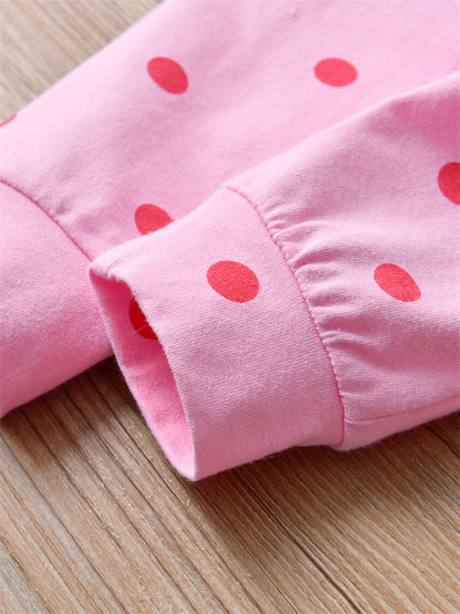 Kukitty Newborn Baby Girl Clothes Long Sleeve Giraffe Print Tops Dot Pants with Hat Infant Outfits Set, for Outdoor