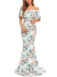White floral print