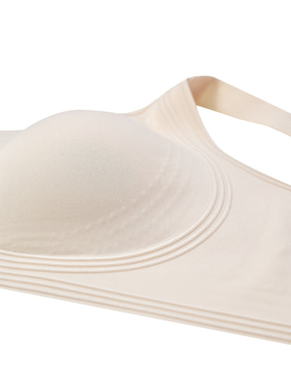 Women's Wireless Bra Comfortable Breathable Seamless Bra Soft Sleeping Bra Push Up Women's Underwear Daily Casual Bra Full Cup Sports Bra Suitable for Daily Wear Adjustable Shoulder Straps