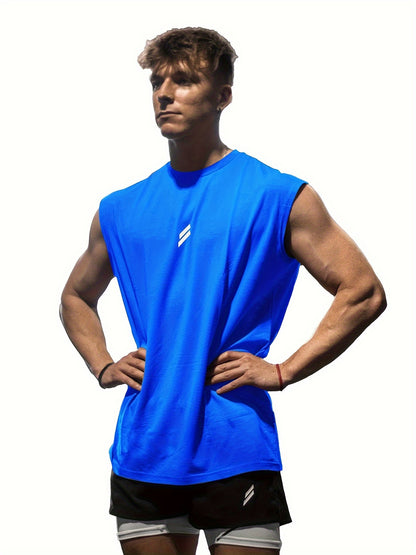 4pcs Crazy Muscle Men'S Sweating Quick Drying Tank Top Bird Eye Breathable Basketball Fitness Sports Leisure Men'S Boxer Men'S Slow Running Tank Top Men
