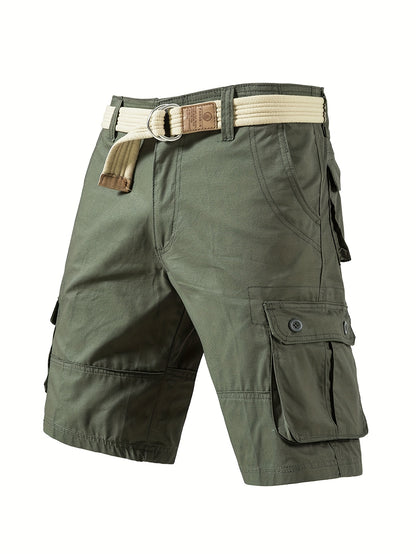 2-Pack Men'S New Multi-Pocket Work Shorts, 100% Pure Skin-Friendly And Breathable Fabric, Running, Travel, And Hiking Shorts, Wrinkle-Resistant And Durable Shorts