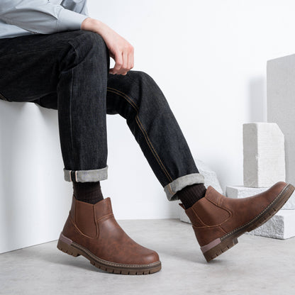 Boots Casual Slip On Ankle High Quality Mens Boots