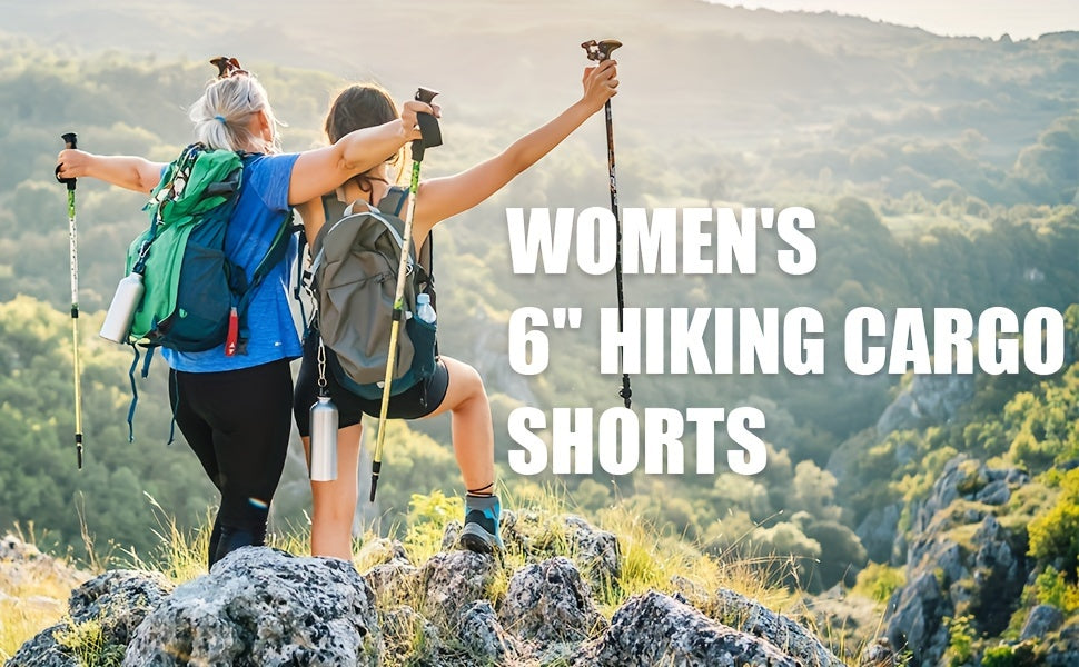 Women's Hiking Cargo Shorts Quick Dry & 50+ Ultra Comfortable High Quality Lightweight Workout Shorts with Big Zipper Pockets for Women Golf Athletic Spring & Summer Essential, Perfect for Going Out