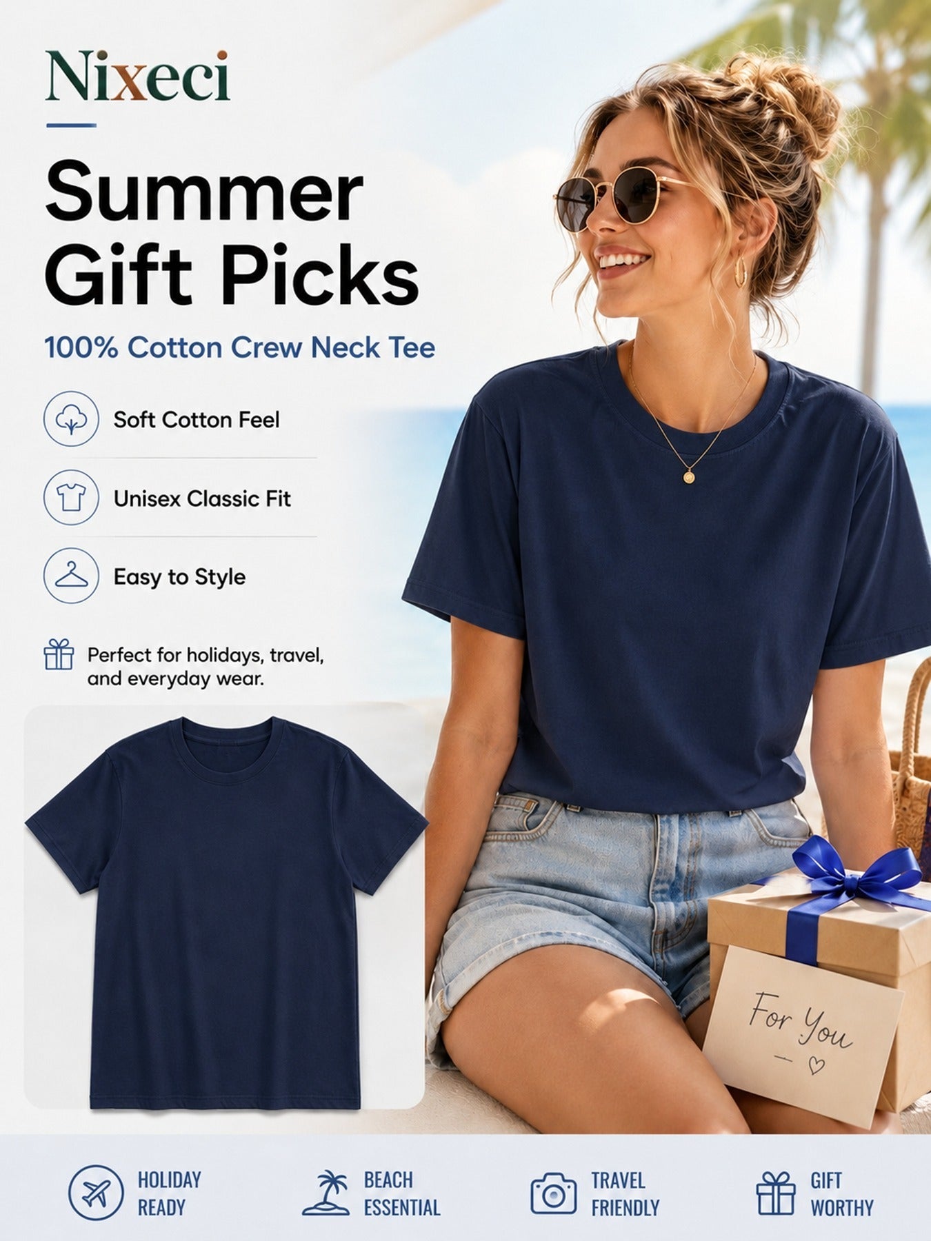 Women'S Fashion T-Shirt with Wooden Cross Flag Dove Flower And Star Print, Summer Casual Vacation Loose Fit Short Sleeve Top