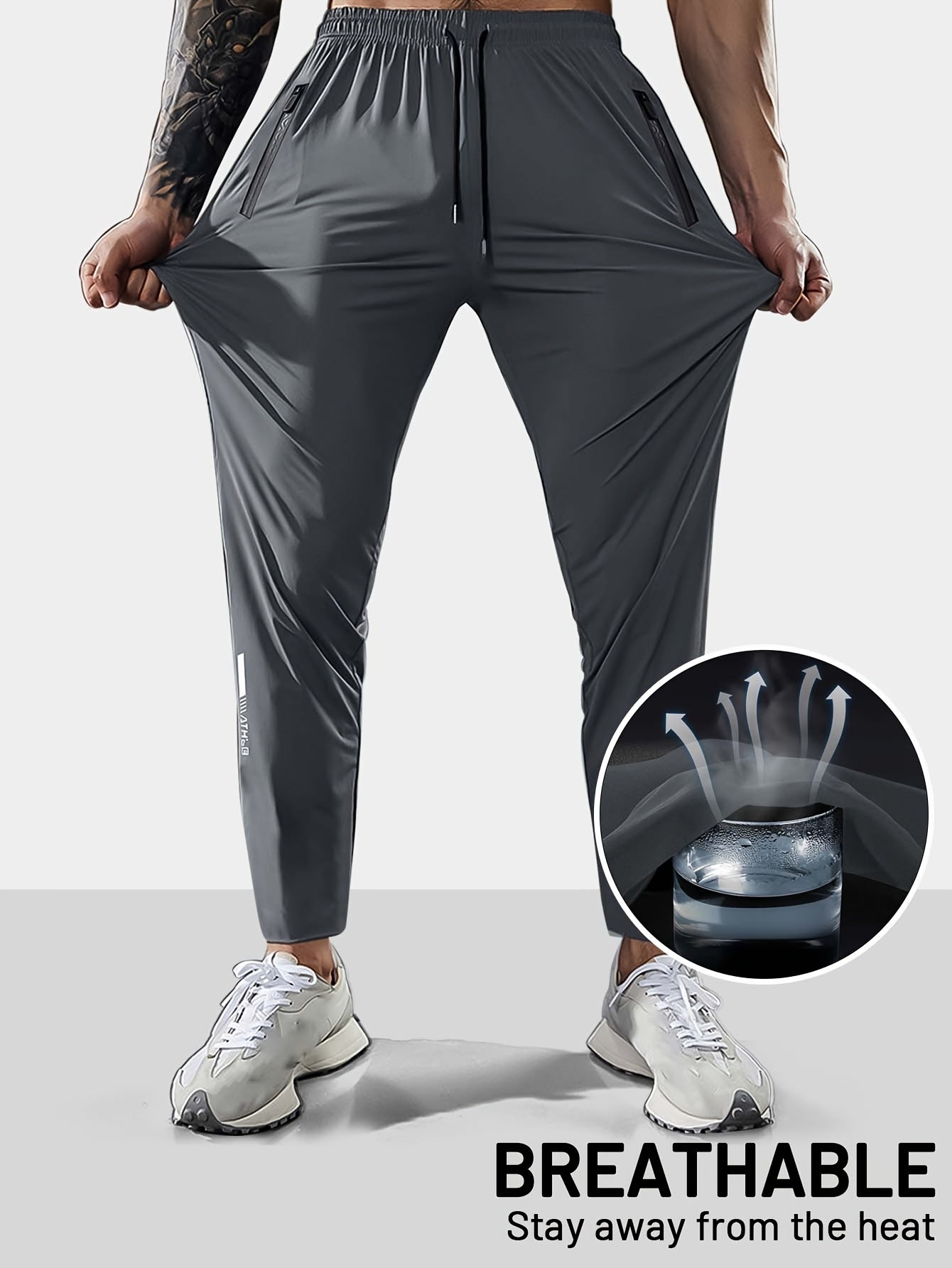 Men'S Sweatpants Lightweight Active Pants Outdoor Hiking/Fishing Pants Quick Dry for Running/Jogging/Yoga/Golf with