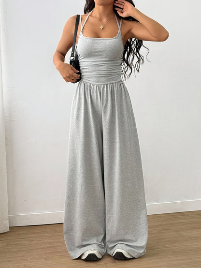 Casual Loose-Fitting Pleated Jumpsuit for Women, Suitable for Spring And Summer