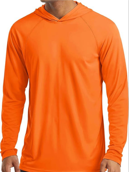 2 pc High Visibility Sun Protection Lightweight Long Sleeve Hoodie, UPF 50+ Quick-Dry, SPF UV Shirt, Active Wear