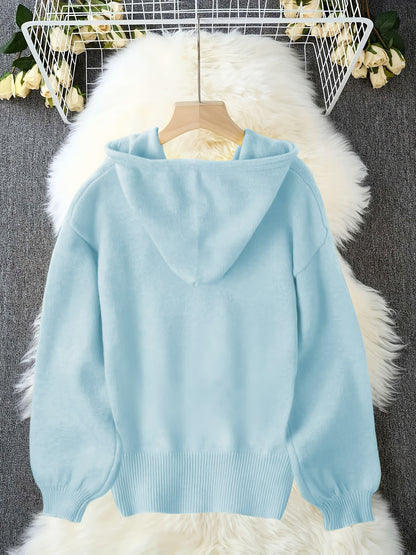 Plus Size - Plus Size - Plus Size Women'S Clothing, Sweet And Cute Style, Women'S Hooded Button-Up Cardigans, Autumn And Winter Fashion And Playful Items