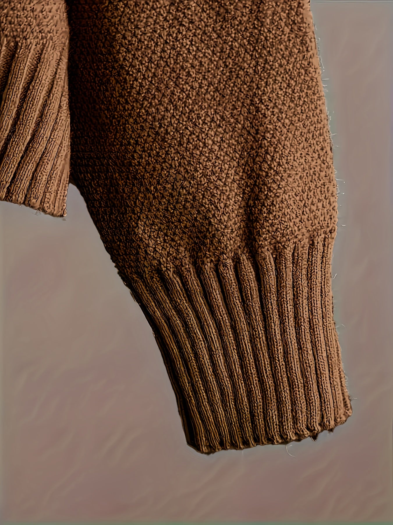 Ladies' Autumn And Winter New Sweater Fashion Two-piece Set: Unique Pattern Round Neck Drop Shoulder Long Sleeve Pullover + Straight Wide Leg Pants Combination, Loose And Casual Series