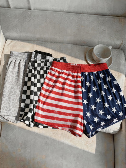3pcs Women's Camo Print Shorts - Short Length Athletic Running Shorts with Camouflage, Beltless & Machine Washable Fabric Suitable for Gym, Outdoor, Casual Attire, Casual Shorts Pack