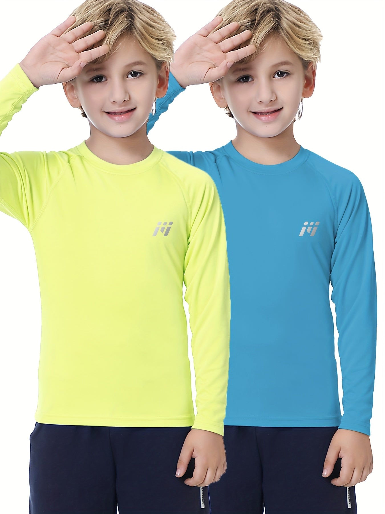2pcs/Set Boys And Teenagers Round Neck Suit Quick Dry Fishing Running Swimming Polyester Clothes Two-Piece Basic Style Boys Clothes for Summer Outdoor Activities, for Outdoor