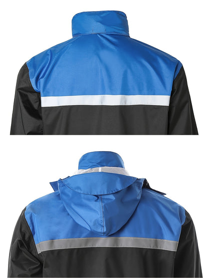 Men's Rain Suit High Visibility Reflective Work Rain Jacket Pants For All Sport Farm Fishing Motorcycle