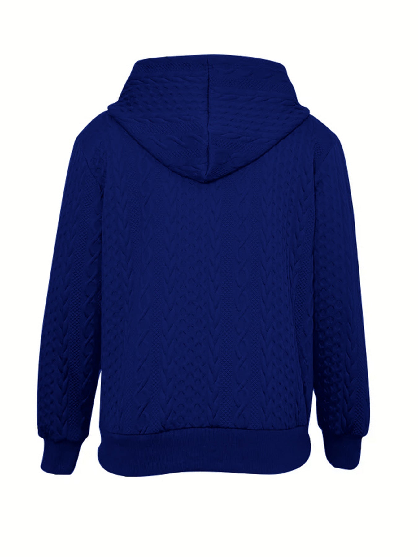 Women's Elegant hooded Jacket Solid Color Long Sleeve Textured Zipper Coat, Zip Up Design for Commuting& Casual Wear, Spring&Fall Style, Casual Outerwear Zippered Jacket, Women's Clothing